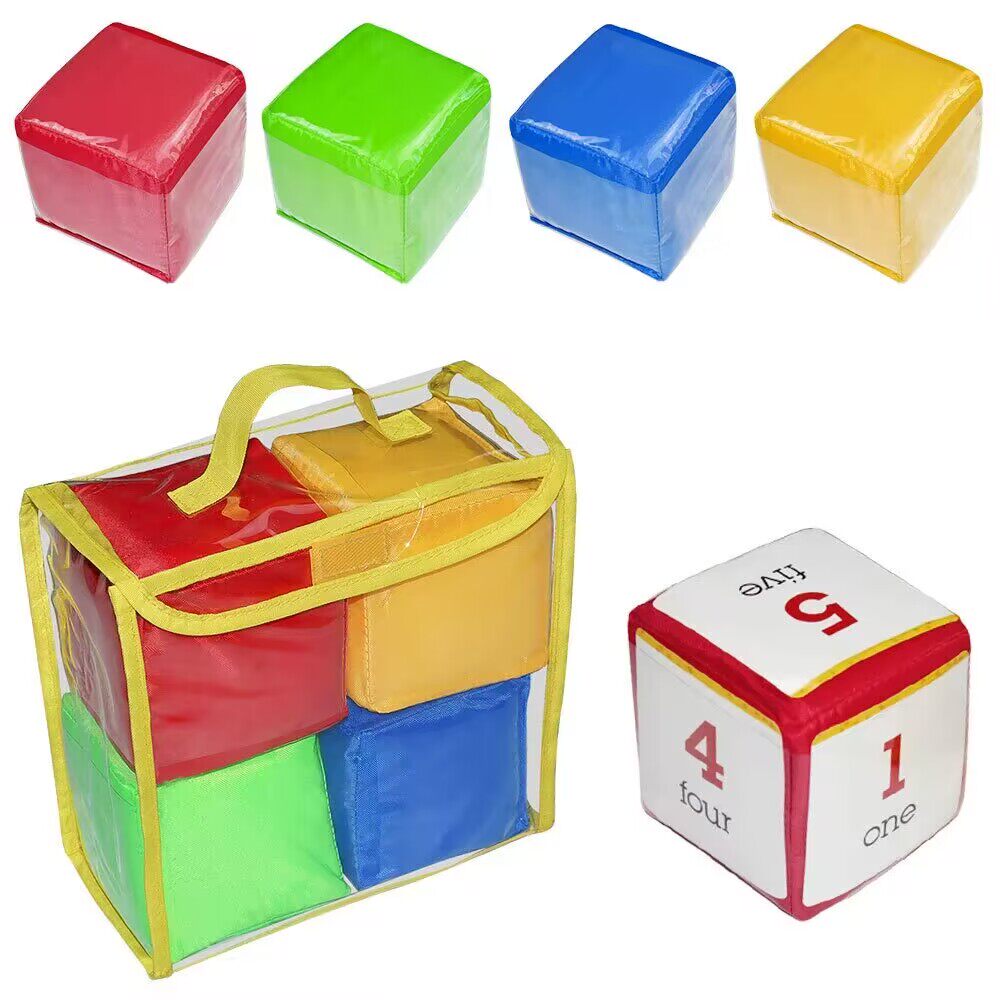 可插卡软骰子儿童色子英语课堂游戏教学教具道具baby cube toy