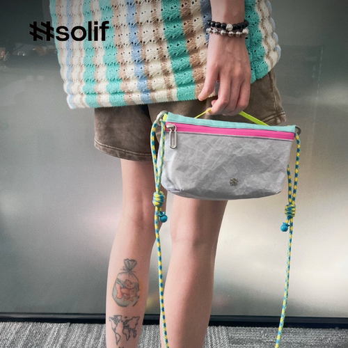 solif氧气包多巴胺撞色斜挎包音乐节潮流休闲包包男女2025新款