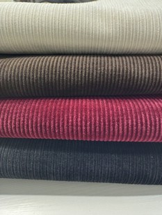 雪尼尔加绒中细条绒保暖秋冬弹力裤布料面料手工diy粘绒布自布料