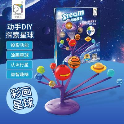 太阳系行星模型玩具儿童旋转银河系投影灯仿真银河系天体仪3D