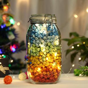 创意幸运星纸鹤玻璃瓶透明许愿瓶罐成品星星生日新年情人节礼物