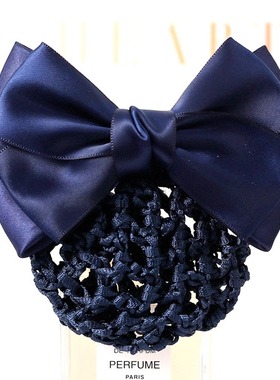 工作头花女职业网兜发网护士酒店营业员服务员银行空乘盘头发饰品