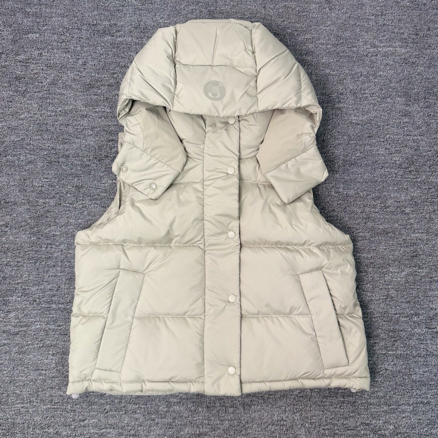 lulu同款四格马甲羽绒服马夹背心秋冬泡芙连帽外套女短款瑜伽外套