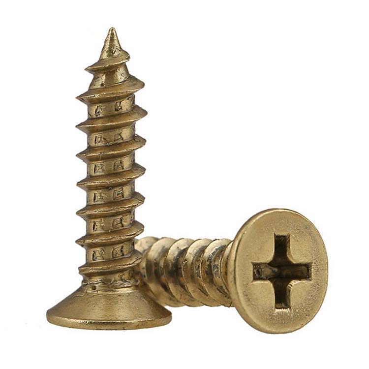 黄铜沉头自攻螺丝钉十字纯铜