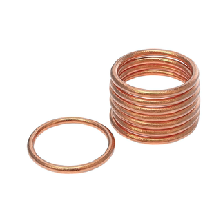 紫铜O型圈接口垫排气管消音器接口紫铜包芯石棉垫片8 12 14 16 30