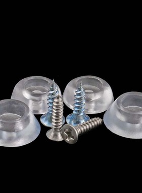 17mm20mm透明软脚垫家具硅胶垫脚钉防滑垫软橡胶垫餐椅垫配自攻钉