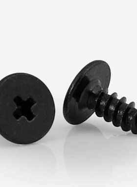 M2M3M4M5黑色十字扁平头自攻螺钉CA大扁平薄头螺丝平头尖尾自攻钉