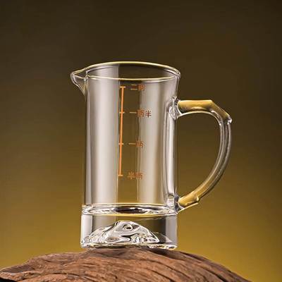 分酒器白酒杯套装家用小酒杯一口玻璃商用二两2量带刻度100ml酒盅