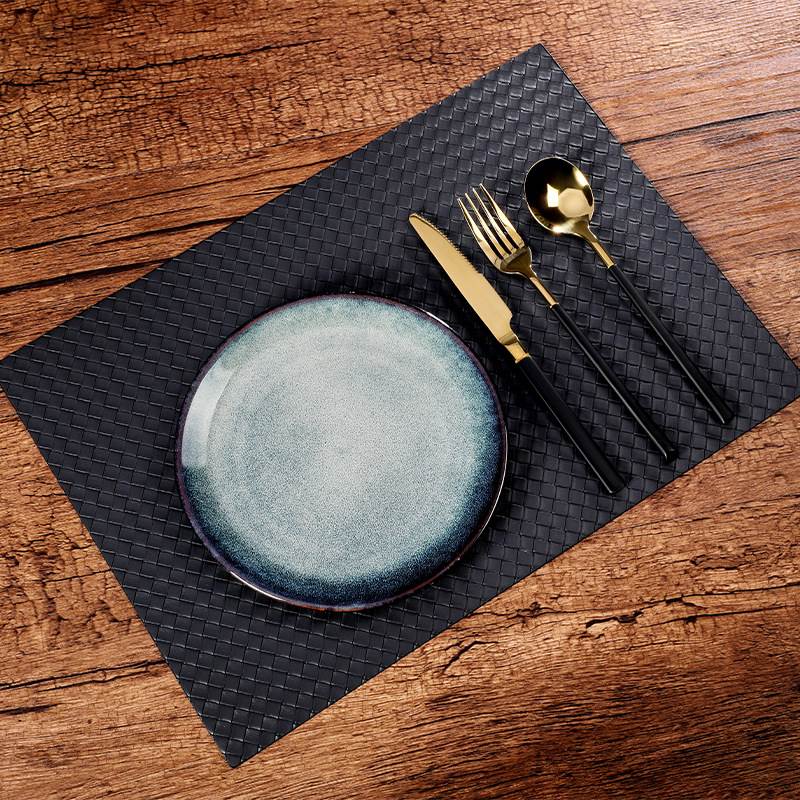 新款 北欧创意编织纹餐垫防水防油餐桌垫家居隔热垫酒店西餐垫床