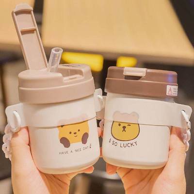 吸管保温杯儿童迷你150毫升300容量杯子迷便携小巧牛奶水杯200ml