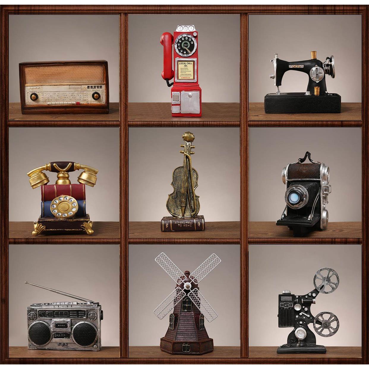 复古民国上海装饰品老式摆件手摇电话机古董怀旧物件电影摄影道具