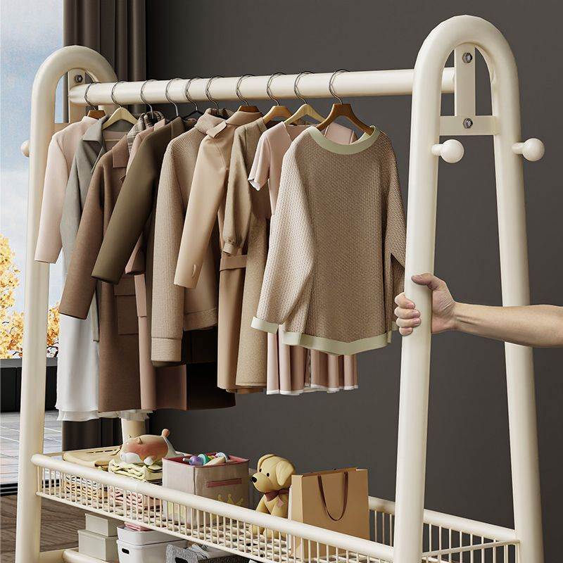 特粗家用衣帽架卧室衣柜阳台晾衣架室内可移动多功能挂衣架收纳架