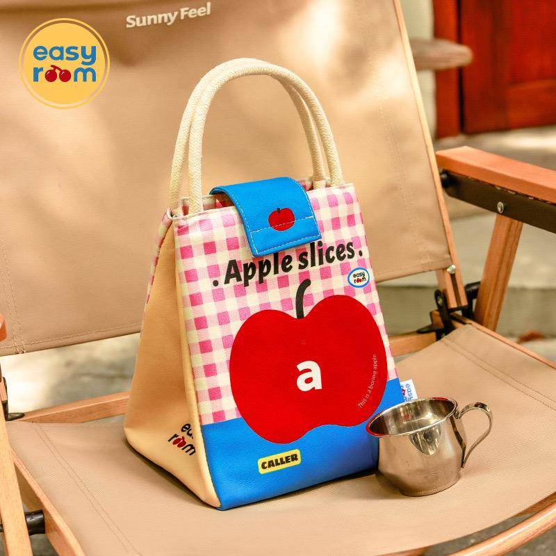 可爱保温饭盒袋大容量便当包上班族学生带饭零食袋子便携手提餐包