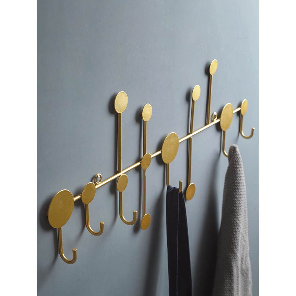 北欧创意挂钩进门钥匙架玄关壁挂收纳免打孔装饰试衣间墙上衣帽架