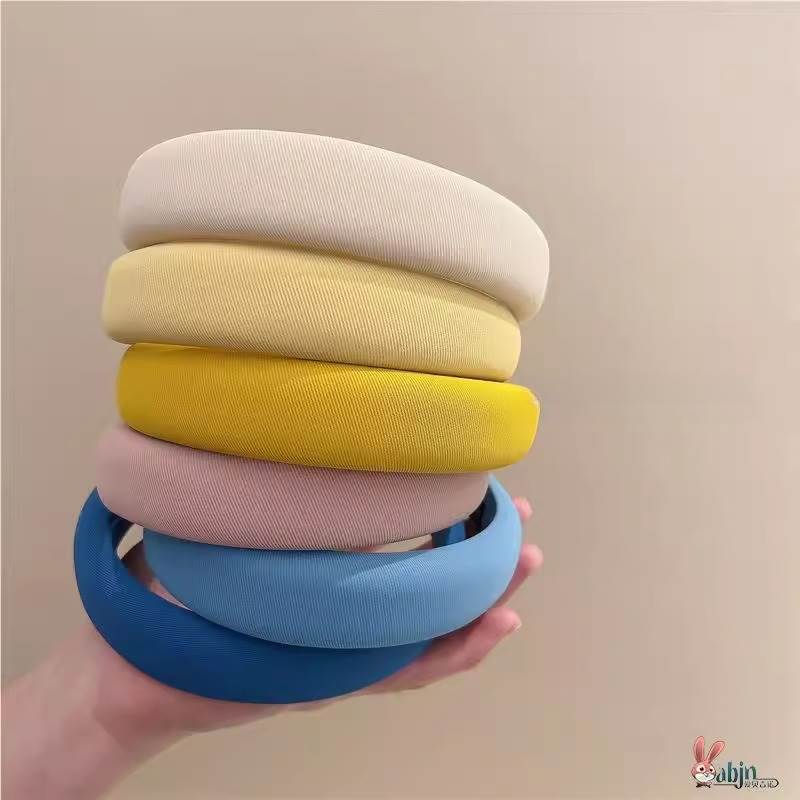 韩国复古纯色布艺高颅顶显脸小发箍发卡百搭网红外出春夏头箍