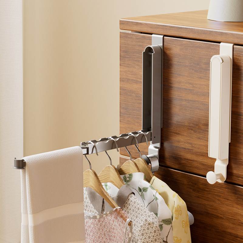 门后挂衣钩可折叠晾衣架入户门上室内凉晒神器出差酒店旅行便携式