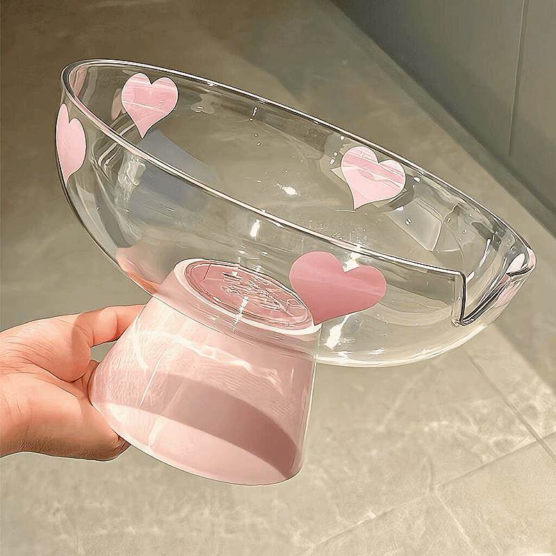 爱心水晶可沥水果盘客厅茶几家用2025新款高颜值轻奢高档高端精致