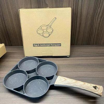 鸡蛋汉堡锅加深煎锅煎蛋锅四格防烫实用新款早餐锅燃气不粘家用