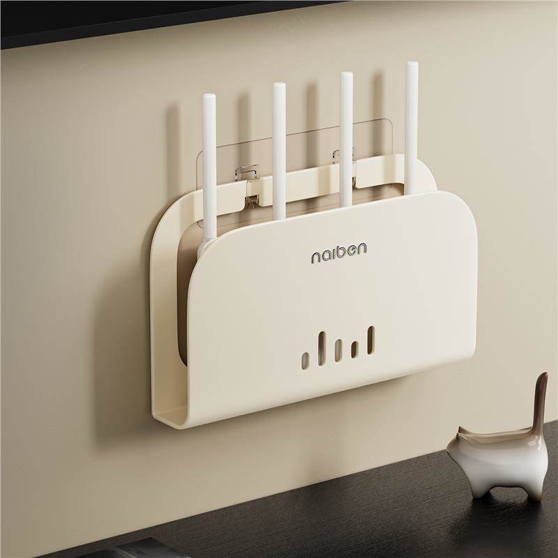 路由器放置架wifi收纳盒机顶盒隐藏收纳墙上挂架固定器遮丑置物架