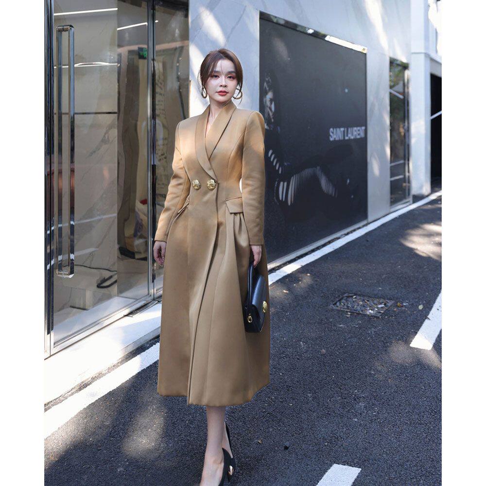 秋冬轻奢名媛复古外套女