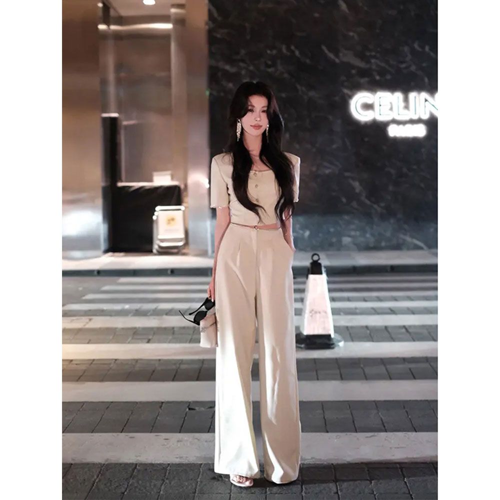 2024夏季干练气质女装女神范轻奢高级感御姐风正式场合时尚套装