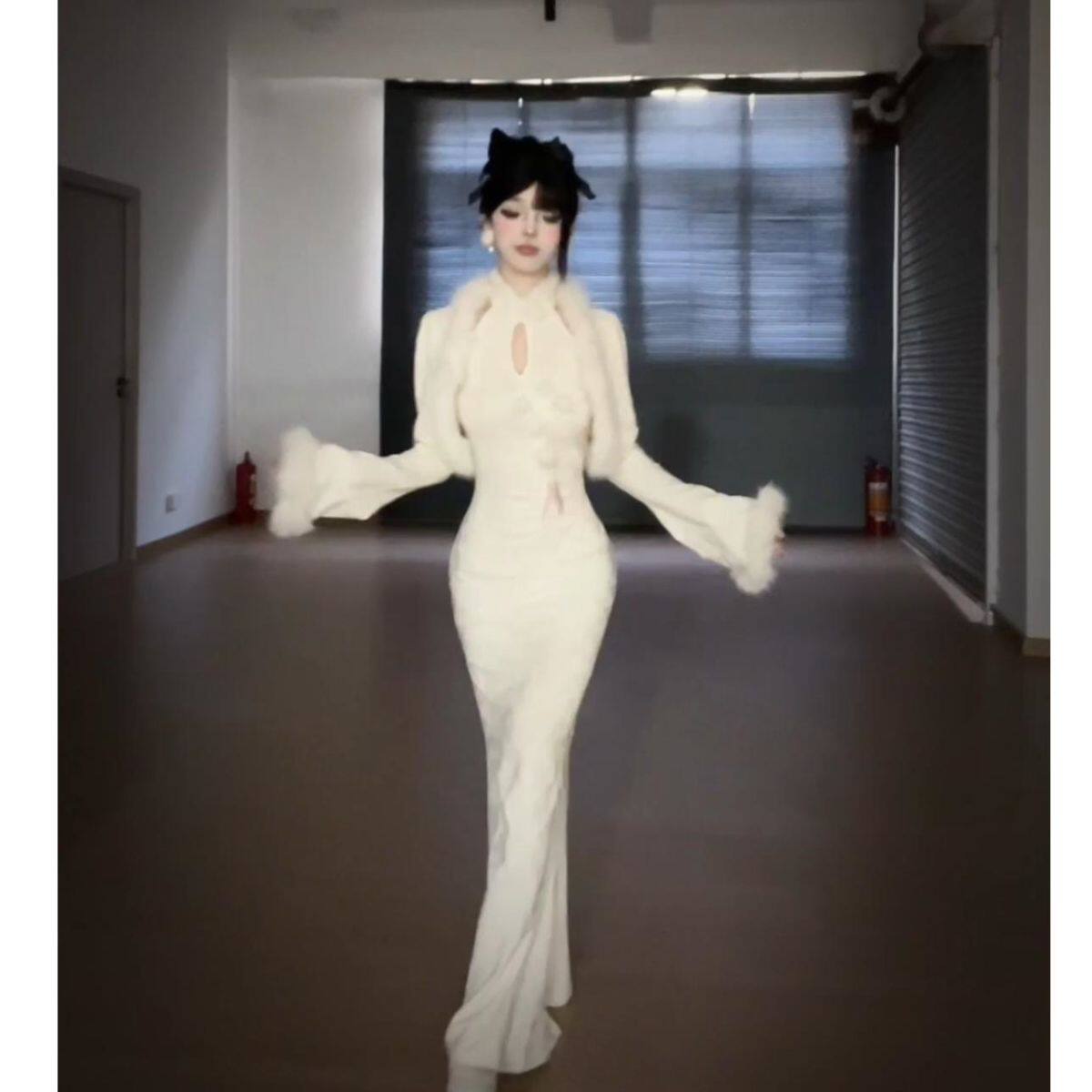 新中式改良版旗袍甜美温