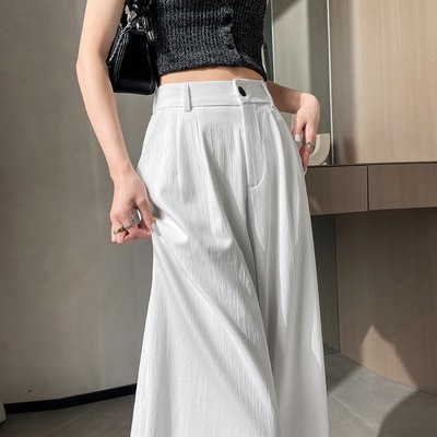 SAA牛仔裤女夏季胖妹妹高腰显瘦梨形身材宽松直筒阔腿休闲裤