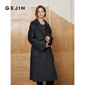 版 110支澳进羊毛双面羊绒大衣外套女 型好显瘦 山羊绒 歌锦高品质