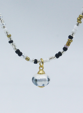 陶瓷南瓜项链米珠手绘个性气质礼物吊坠景德镇民族风水晶颈锁骨链