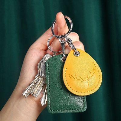 真软皮门禁卡长方形套防水滴钥匙感应套扣小区电梯保护套