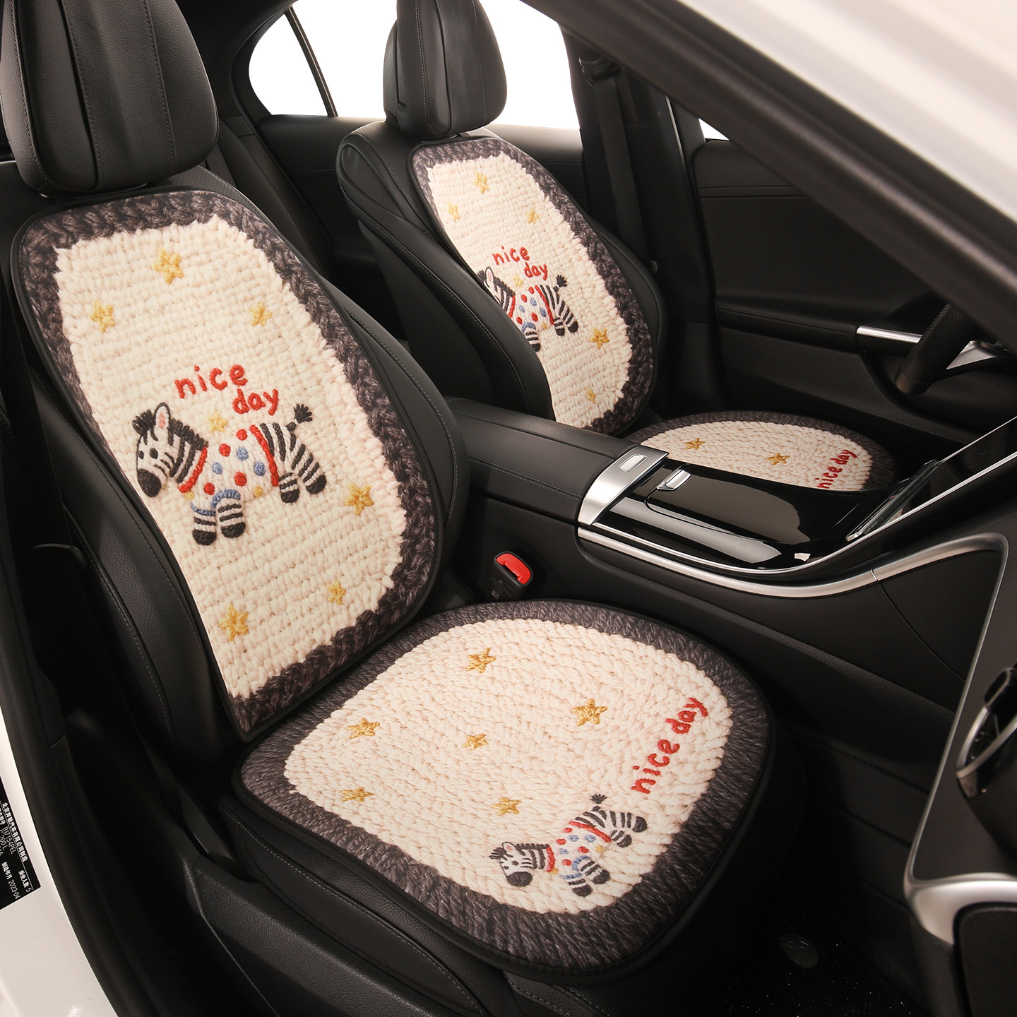 汽车坐垫冬季车垫保暖加厚卡通可爱座椅垫四季毛绒车内座椅套座套