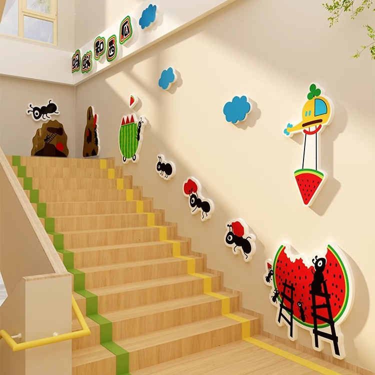幼儿园墙面装饰环创主题成品材料绘本馆图书角布置阅读区走廊楼梯
