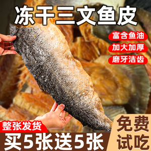 狗狗磨牙棒冻干三文鱼皮宠物零食磨牙洁齿一整张富含鱼油美毛亮毛