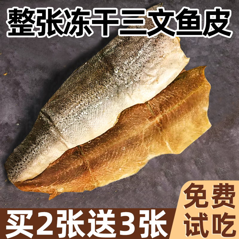 狗狗磨牙棒凍干三文魚皮寵物零食