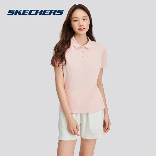 SKECHERS斯凯奇新品2025夏女短袖衫 P225W210-053G