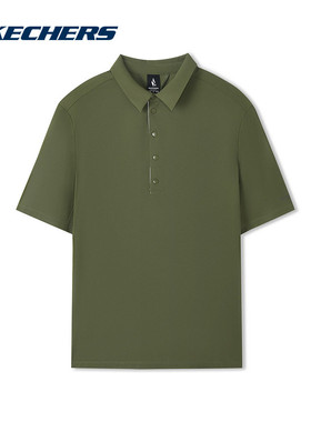 Skechers斯凯奇男短袖半截袖POLO衫翻领运动休闲百搭T恤L225M036