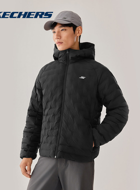 斯凯奇秋冬男士宽松连帽外套户外保暖休闲外套时尚复古P425M178