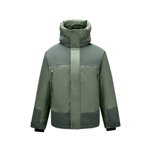 Skechers斯凯奇冬季男款连帽短羽绒服保暖外套L424M001/04DU