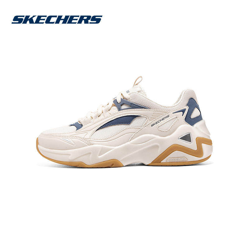 Skechers斯凯奇女鞋熊猫鞋厚底增高老爹鞋气泡熊缓震跑步鞋149984