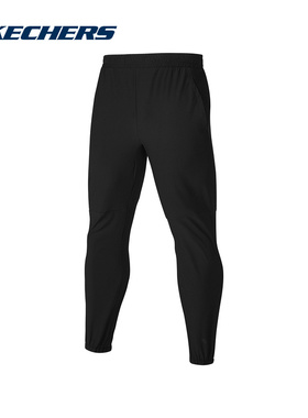 SKECHERS斯凯奇秋男针织休闲长裤舒适运动透气 P324M005-02MZ