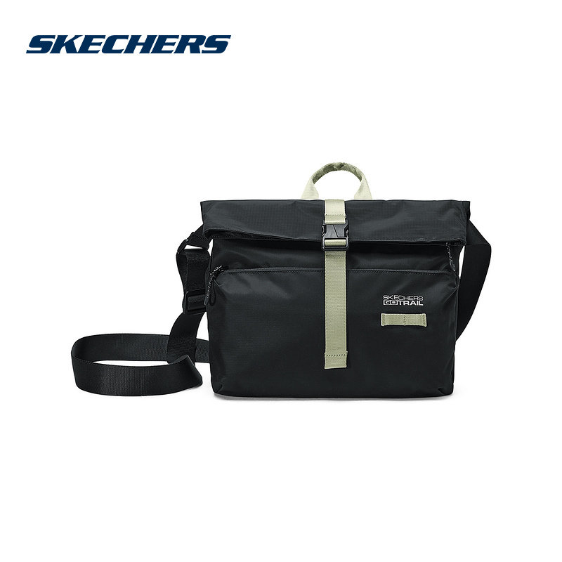 Skechers斯凯奇斜挎包男女可调节织物单肩斜背包 L424U