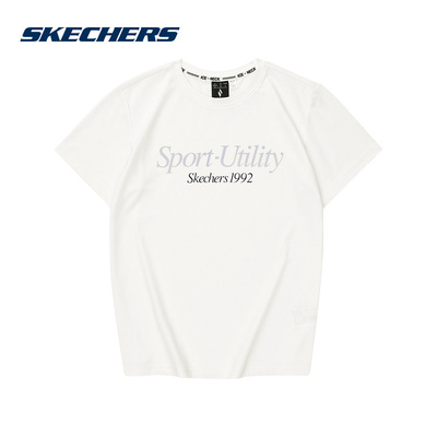 斯凯奇官方旗舰2024夏女短袖针织