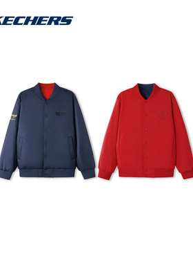 SKECHERS斯凯奇棒球外套新款两穿防风棉服保暖潮流 L126U024-002Z