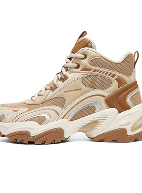 Skechers斯凯奇女鞋春秋季新款复古老爹鞋加绒运动鞋 168022/BRNT