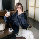 美式复古短款牛仔外套女春秋2025新款小个子今年流行爆款夹克上衣，女装短外套，2C168