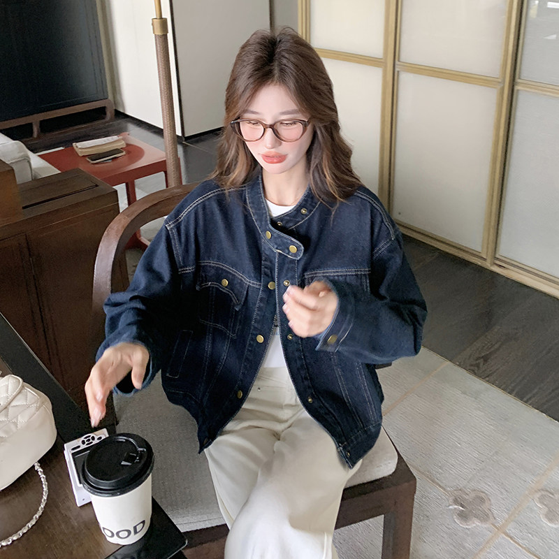 美式复古短款牛仔外套女春秋2025新款小个子今年流行爆款夹克上衣,女装短外套,2C168