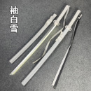 袖 木刀花练习拨刀剑竹刀白色武士刃带鞘玩具 白雪刀发光刀网红同款