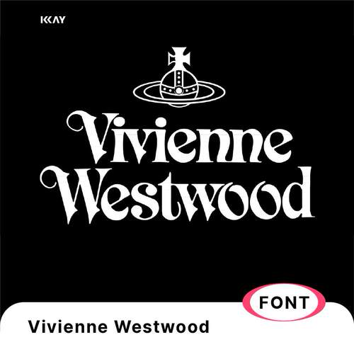 优雅西太后Vivienne Westwood朋克英文装饰字体包png免扣设计素材