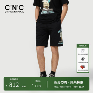 奥莱男士 潮流休闲五分裤 字母LOGO图案短裤 抽绳时尚 男 夏季 CNC男装