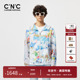 薄款 CNC男装 奥莱炫彩印花连帽外套男2025春夏新款 潮流轻奢夹克